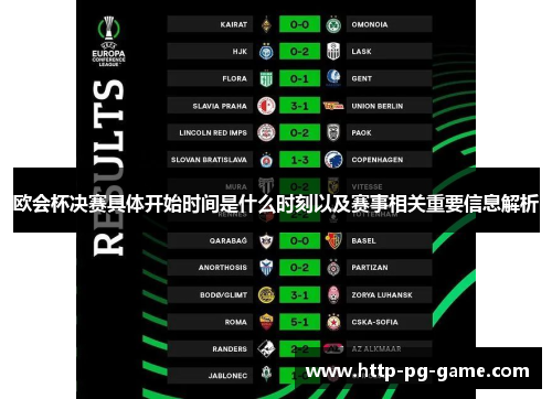 欧会杯决赛具体开始时间是什么时刻以及赛事相关重要信息解析