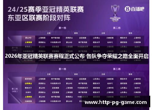 2026年亚冠精英联赛赛程正式公布 各队争夺荣耀之路全面开启